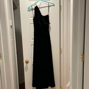 Ever New costanza diamante strap black velvet gown